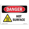 Signmission OSHA Danger Sign, Hot Surface, 24in X 18in Aluminum, 24" W, 18" H, Landscape, OS-DS-A-1824-L-2407 OS-DS-A-1824-L-2407